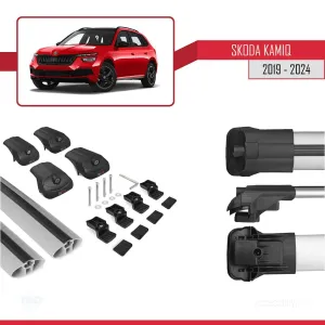 Skoda Kamiq 2019 ve Sonrası  ile uyumlu ACE-1 Ara Atkı Tavan Barı GRİ thumb 5