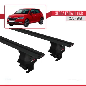 Skoda Fabia III (NJ) 2015-2021 Arası ile uyumlu ACE-4 Ara Atkı Tavan Barı SİYAH thumb 4