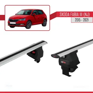 Skoda Fabia III (NJ) 2015-2021 Arası ile uyumlu ACE-4 Ara Atkı Tavan Barı GRİ thumb 3