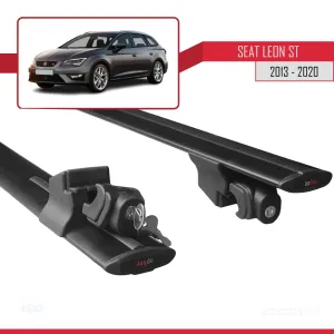 Seat Leon ST 2013-2020 Arası ile uyumlu HOOK Model Anahtar Kilitli Ara Atkı Tavan Barı SİYAH - Görsel 5