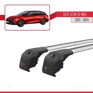 Seat LEON MK4 (KL1/KL8) ST 2021 ve Sonrası ile uyumlu ACE-2 Ara Atkı Tavan Barı GRİ thumb 4