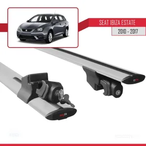 Seat Ibiza ST 2010-2017 Arası ile uyumlu HOOK Model Anahtar Kilitli Ara Atkı Tavan Barı GRİ thumb 5