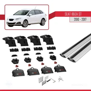 Seat Ibiza ST 2010-2017 Arası ile uyumlu ACE-2 Ara Atkı Tavan Barı GRİ - Görsel 5