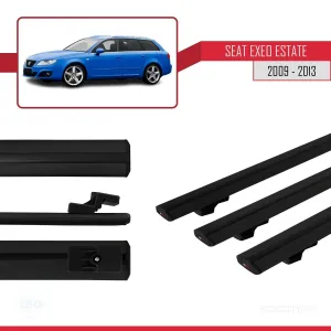 Seat Exeo 3R9 2009-2013 Arası ile uyumlu Basic Model Ara Atkı Tavan Barı SİYAH 3 ADET thumb 3