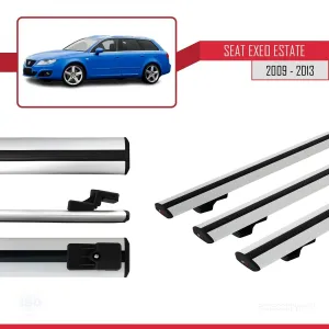 Seat Exeo 3R9 2009-2013 Arası ile uyumlu Basic Model Ara Atkı Tavan Barı GRİ 3 ADET thumb 3
