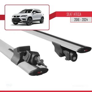 Seat Ateca 2016 ve Sonrası ile uyumlu HOOK Model Anahtar Kilitli Ara Atkı Tavan Barı GRİ - Görsel 5