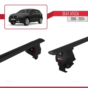 Seat Ateca 2016 ve Sonrası ile uyumlu ACE-4 Ara Atkı Tavan Barı SİYAH thumb 5