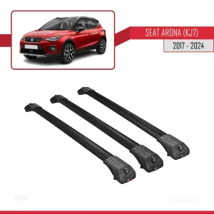 Seat Arona (KJ7) 2017 ve Sonrası ile uyumlu ACE-1 Ara Atkı Tavan Barı SİYAH 3 ADET BAR thumb 3