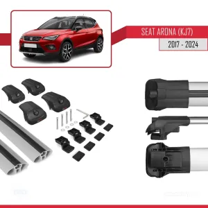 Seat Arona (KJ7) 2017 ve Sonrası ile uyumlu ACE-1 Ara Atkı Tavan Barı GRİ - Görsel 5