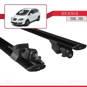 Seat Altea XL 2006-2015 Arası ile uyumlu HOOK Model Anahtar Kilitli Ara Atkı Tavan Barı SİYAH thumb 5