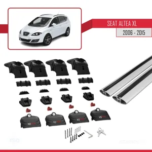 Seat Altea XL 2006-2015 Arası ile uyumlu ACE-2 Ara Atkı Tavan Barı GRİ - Görsel 5