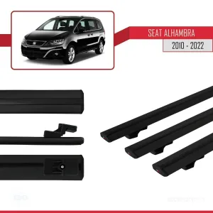 Seat Alhambra 2010-2022 Arası ile uyumlu Basic Model Ara Atkı Tavan Barı SİYAH 3 ADET thumb 5