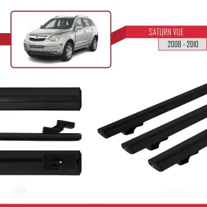 Saturn Vue Opel Antara 2008-2010 Arası ile uyumlu Basic Model Ara Atkı Tavan Barı SİYAH 3 ADET thumb 3
