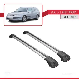 Saab 9-3 Sportwagon 2006-2012 (YS3F) Arası ile uyumlu ACE-1 Ara Atkı Tavan Barı GRİ - Görsel 3