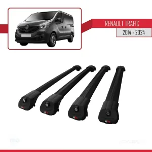 Renault Trafic 2014 ve Sonrası (X82) ile uyumlu ACE-1 Ara Atkı Tavan Barı SİYAH 4 ADET BAR - Görsel 4