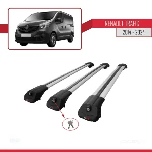 Renault Trafic 2014 ve Sonrası (X82) ile uyumlu ACE-1 Ara Atkı Tavan Barı GRİ 3 ADET BAR - Görsel 4