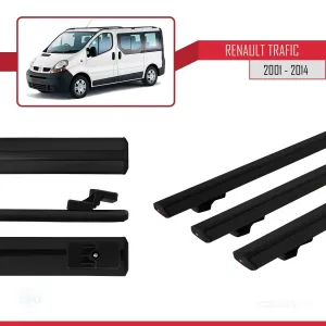 Renault Trafic 2001-2014 (X83) Arası ile uyumlu Basic Model Ara Atkı Tavan Barı SİYAH 3 ADET - Görsel 3