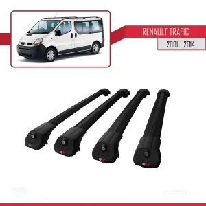 Renault Trafic 2001-2014 (X83) Arası ile uyumlu ACE-1 Ara Atkı Tavan Barı SİYAH 4 ADET BAR - Görsel 4