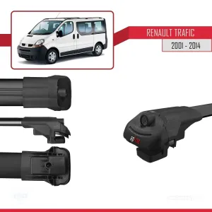 Renault Trafic 2001-2014 (X83) Arası ile uyumlu ACE-1 Ara Atkı Tavan Barı SİYAH 4 ADET BAR - Görsel 5