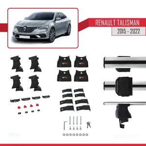 Renault Talisman 2015-2022 Arası ile uyumlu ACE-4 Ara Atkı Tavan Barı GRİ - Görsel 4
