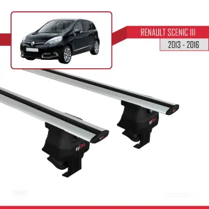 Renault Scenic III 2013-2016 Arası ile uyumlu ACE-4 Ara Atkı Tavan Barı GRİ - Görsel 2