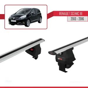Renault Scenic III 2013-2016 Arası ile uyumlu ACE-4 Ara Atkı Tavan Barı GRİ - Görsel 3