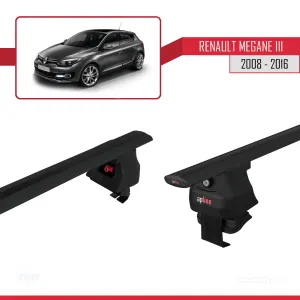 Renault Megane III 2008-2016 Arası ile uyumlu ACE-4 Ara Atkı Tavan Barı SİYAH - Görsel 5