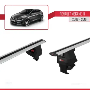 Renault Megane III 2008-2016 Arası ile uyumlu ACE-4 Ara Atkı Tavan Barı GRİ - Görsel 3