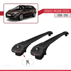 Renault Megane GRANDTOUR 2009-2015 Arası ile uyumlu ACE-1 Ara Atkı Tavan Barı SİYAH thumb 4
