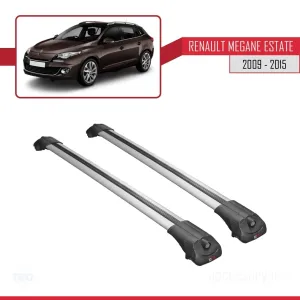 Renault Megane GRANDTOUR 2009-2015 Arası ile uyumlu ACE-1 Ara Atkı Tavan Barı GRİ thumb 3
