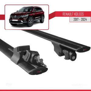Renault Koleos 2017 ve Sonrası ile uyumlu HOOK Model Anahtar Kilitli Ara Atkı Tavan Barı SİYAH - Görsel 5