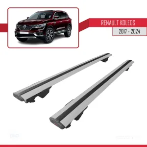 Renault Koleos 2017 ve Sonrası ile uyumlu HOOK Model Anahtar Kilitli Ara Atkı Tavan Barı GRİ - Görsel 4