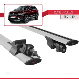 Renault Koleos 2017 ve Sonrası ile uyumlu HOOK Model Anahtar Kilitli Ara Atkı Tavan Barı GRİ - Görsel 5