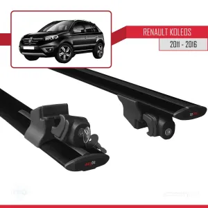 Renault Koleos 2011-2016 Arası ile uyumlu HOOK Model Anahtar Kilitli Ara Atkı Tavan Barı SİYAH - Görsel 5