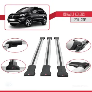 Renault Koleos 2011-2016 Arası ile Uyumlu FLY Model Ara Atkı Tavan Barı GRİ 3 ADET BAR - Görsel 5