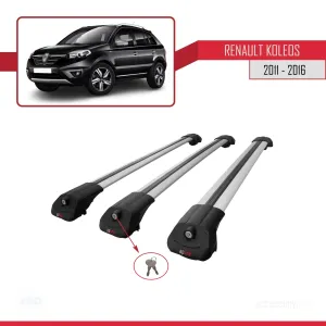 Renault Koleos 2011-2016 Arası ile uyumlu ACE-1 Ara Atkı Tavan Barı GRİ 3 ADET BAR - Görsel 4