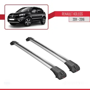Renault Koleos 2011-2016 Arası ile uyumlu ACE-1 Ara Atkı Tavan Barı GRİ - Görsel 3