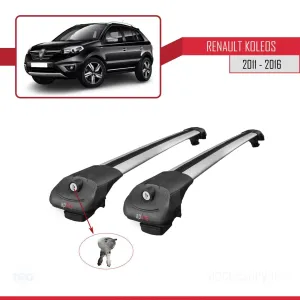 Renault Koleos 2011-2016 Arası ile uyumlu ACE-1 Ara Atkı Tavan Barı GRİ - Görsel 4