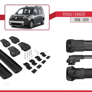 Renault Kangoo 2008-2020 Arası ile uyumlu ACE-1 Ara Atkı Tavan Barı SİYAH - Görsel 5