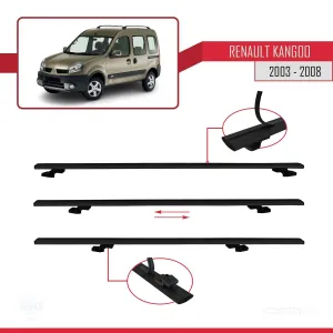 Renault Kangoo 2003-2008 Arası ile uyumlu Basic Model Ara Atkı Tavan Barı SİYAH 3 ADET thumb 5