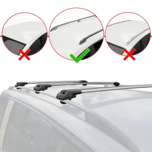 Renault Kangoo 2003-2008 Arası ile uyumlu ACE-1 Ara Atkı Tavan Barı GRİ 3 ADET BAR - Görsel 2
