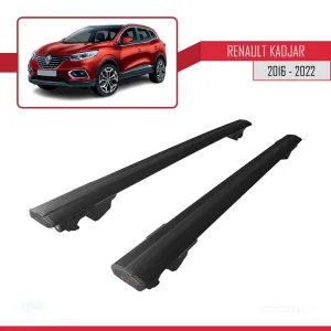 Renault Kadjar 2016-2022 Arası ile uyumlu HOOK Model Anahtar Kilitli Ara Atkı Tavan Barı SİYAH - Görsel 4