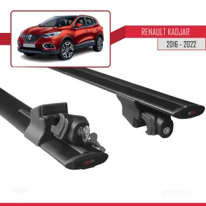 Renault Kadjar 2016-2022 Arası ile uyumlu HOOK Model Anahtar Kilitli Ara Atkı Tavan Barı SİYAH - Görsel 5