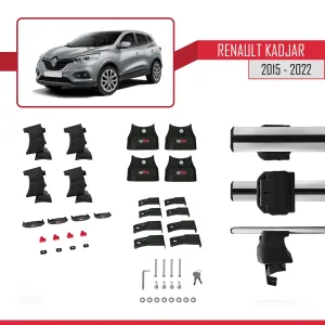 Renault Kadjar 2015-2022 Arası ile uyumlu ACE-4 Ara Atkı Tavan Barı GRİ - Görsel 4