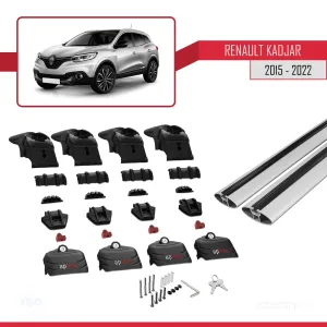 Renault Kadjar 2015-2022 Arası ile uyumlu ACE-2 Ara Atkı Tavan Barı GRİ - Görsel 5