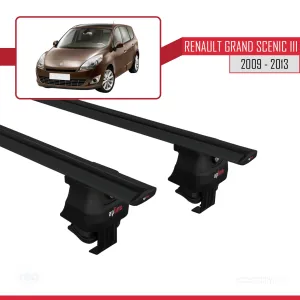 Renault Grand Scenic III  2009-2013 Arası ile uyumlu ACE-4 Ara Atkı Tavan Barı SİYAH - Görsel 4