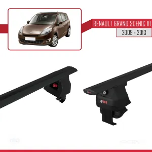 Renault Grand Scenic III  2009-2013 Arası ile uyumlu ACE-4 Ara Atkı Tavan Barı SİYAH - Görsel 5