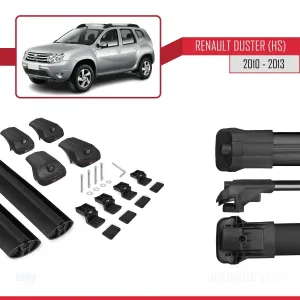 Renault Duster (HS) 2010-2013 Arası ile uyumlu ACE-1 Ara Atkı Tavan Barı SİYAH thumb 5