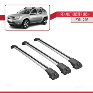 Dacia Duster (HS) 2010-2013 Arası ile uyumlu ACE-1 Ara Atkı Tavan Barı GRİ 3 ADET BAR - Görsel 3