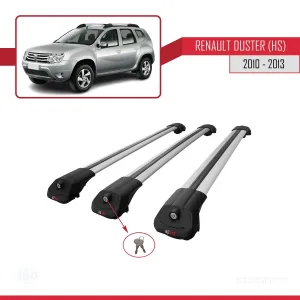 Dacia Duster (HS) 2010-2013 Arası ile uyumlu ACE-1 Ara Atkı Tavan Barı GRİ 3 ADET BAR - Görsel 4